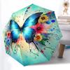 1pc Sturdy 8-Bone Auto Umbrella, Butterfly Umbrella, Digital Printed, Foldable Umbrella for On-the-Go Outdoor Use