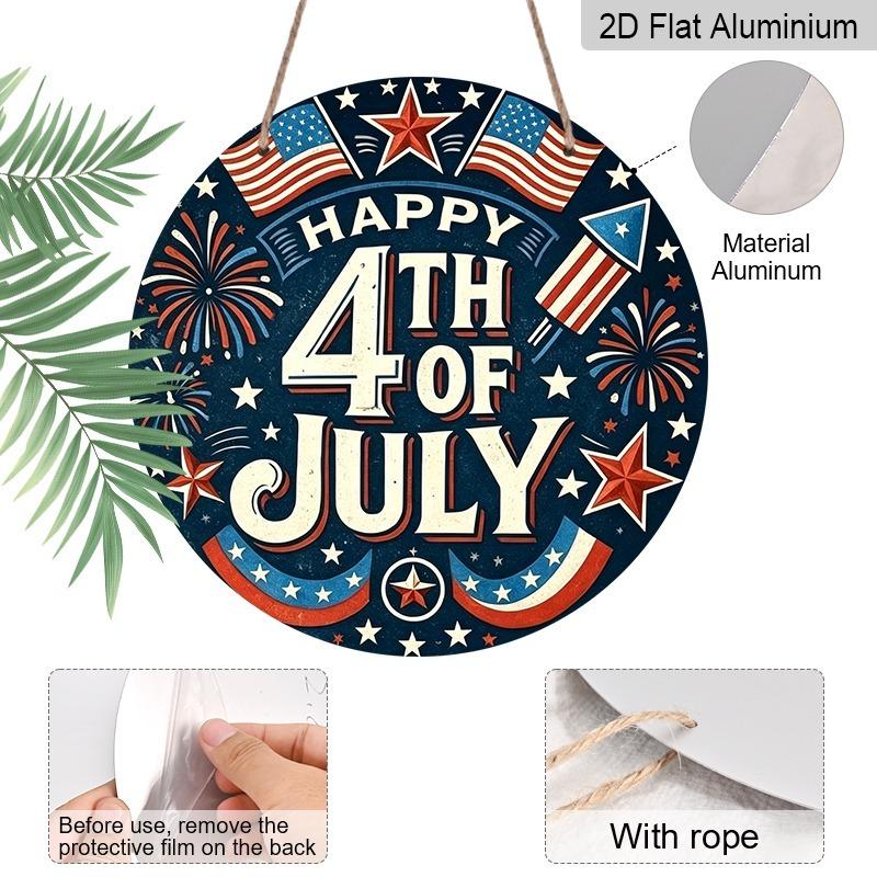 2D Flat Aluminum Wall Hanging In The Style of The 250th Anniversary of The Founding of The United States, Available In Various Sizes and With A