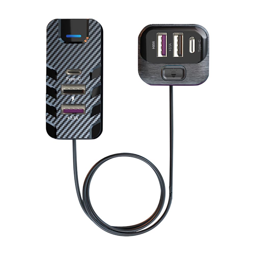 

66 Вт Многофункциональное автомобильное зарядное устройство для быстрой зарядки Автомобильное зарядное устройство для сверхбыстрой зарядки Автомобильное зарядное устройство для телефона сзади