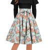 Women Skirt Fit A-Line Style High Midi Mid-calf Skirt Work Leisure