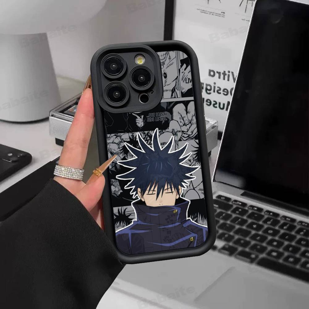 Anime F-Fushiguro M-Megumi Phone Case For IPhone 17 16 15 14 13 12 11 Pro Max Plus Silicone Shockproof Case