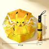 Pikachu Energy 8 Ribs 3Fold Black Glue Uv Protection Umbrella Sun Protection Rainproof Compact Folding Umbrella For Travel Daily Use C923609