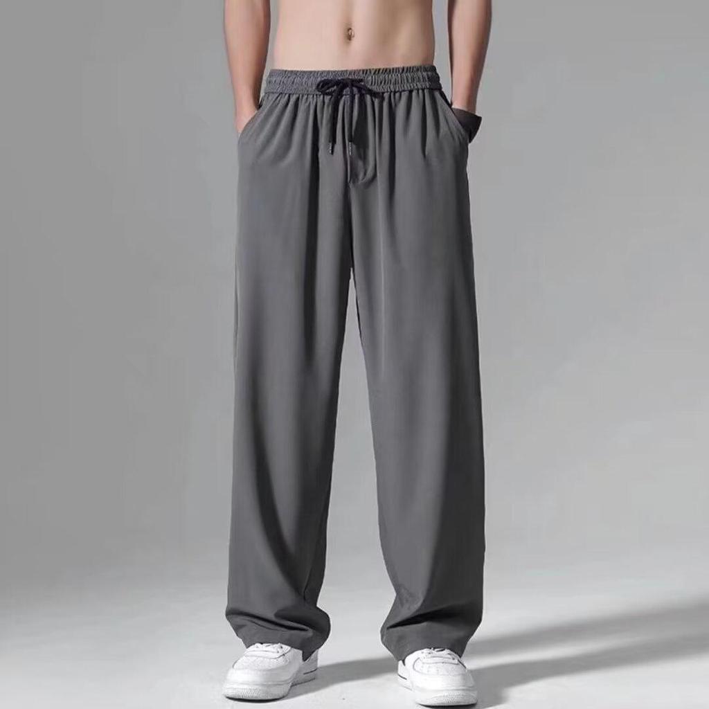 Herren Sommer Eis Seide Weite Beine Schnelltrocknende Hose - Strapazierfähig, Leicht und Bequem.