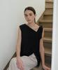 YOUNESS Black Asymmetric Blouse