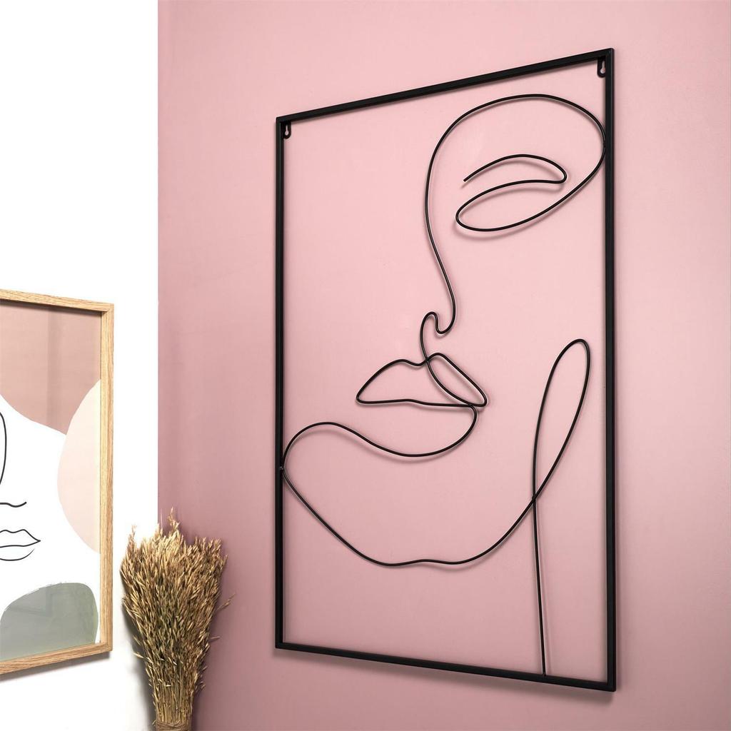 METAL PAINTING Arty black MODERN bent metal