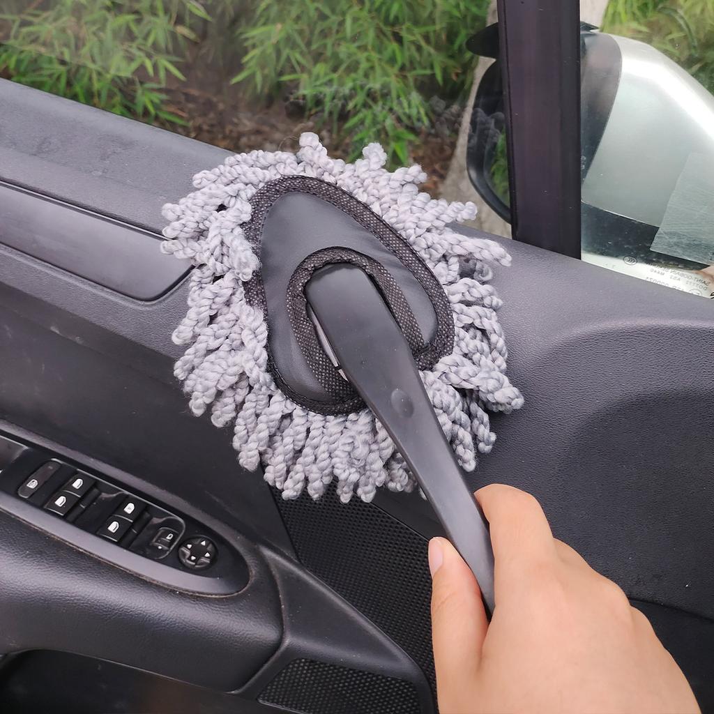 1PC Car fiber small wax mop car washing and cleaning small mop car dust removal small duster small wax brush household