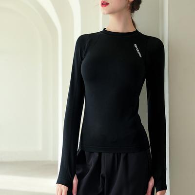 Yoga Clothing Women's Running Quick Dry Outer Wear Bottom Shirt Sports Fitness Tops Stretchy Tight Skinny Long Sleeve Tops
