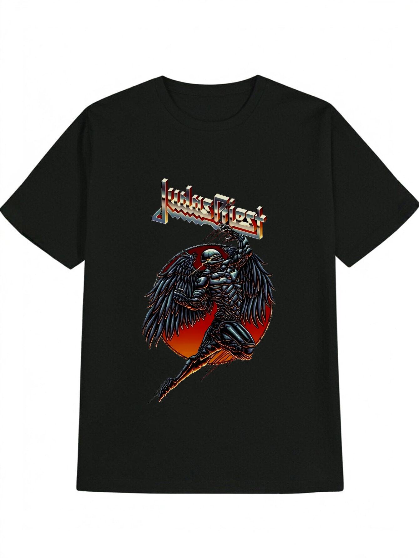 Heavy Metal Graphic T-shirt - Rock Music Tee with Guitarist Design XXXXL
