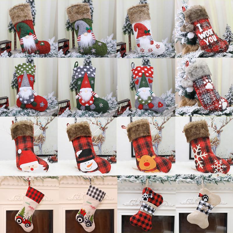 Christmas Stockings and Bedside Gift Bags for Tree Ornaments and Scene Decorations