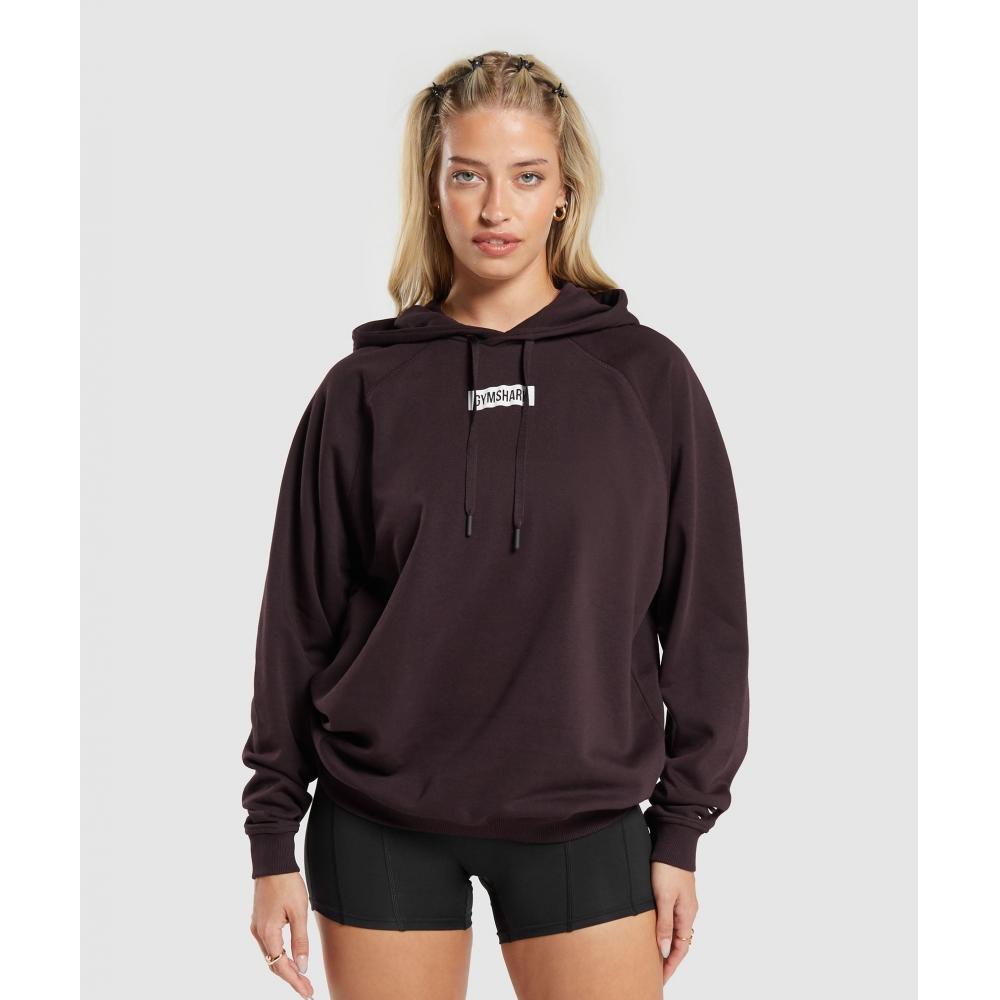 

Gymshark Block Oversized Hoodie Plum Brown B6a3e Nbzn M