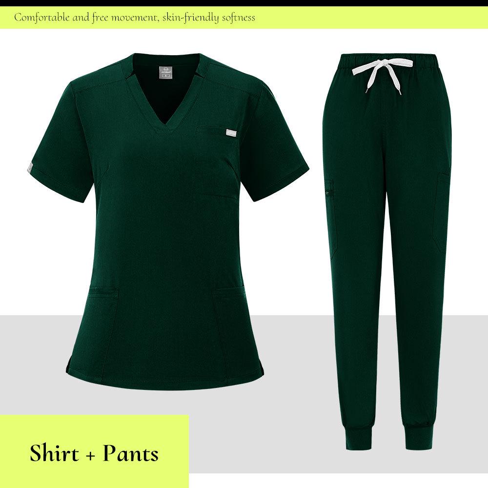 Women's Short Sleeve Dental Clinic & Beauty Salon Nurse Uniform