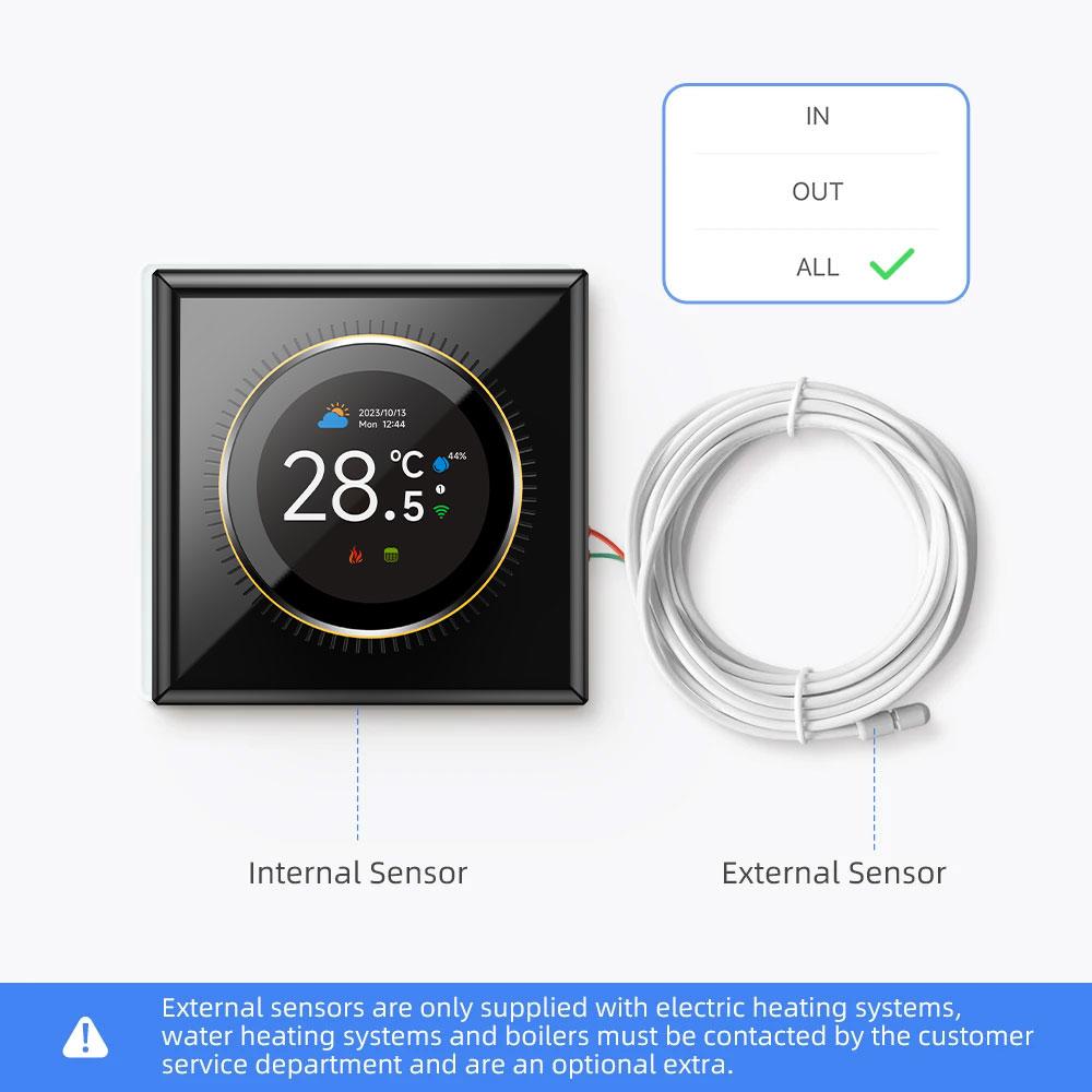 WiFi Smart Knob Thermostat Floor Heating Water Gas Boiler Home Room Programmable Temperature Controller Tuya Alexa Google Home Fuel Injectors 6