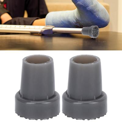 2 buc Tampoane pentru Cârjă Rezistente la Uzură Design Rotund de Picior Protector Cauciuc Îngroșat Rotativ 360 de Grade Capace pentru Picioarele Cârjelor