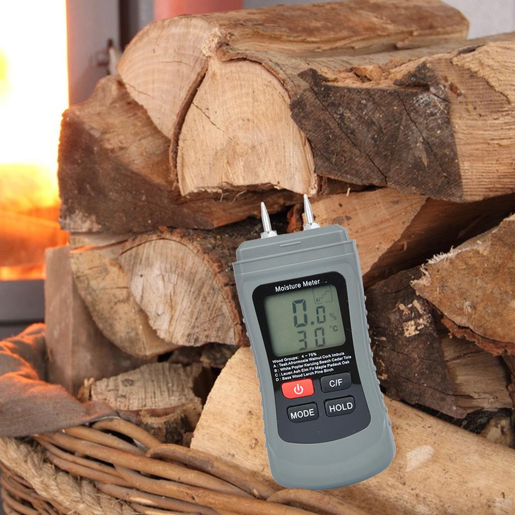 Wood Digital Hygrometer With Ambient Temperature Function Moisture Analyzer Moisture Tester for Firewood Lumber Home Inspections