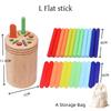 Montessori Wooden Toys Color Sorting Fine Motor Toys Shape Matching Sensory Toys Early Educational Puzzle Toys for Toddlers