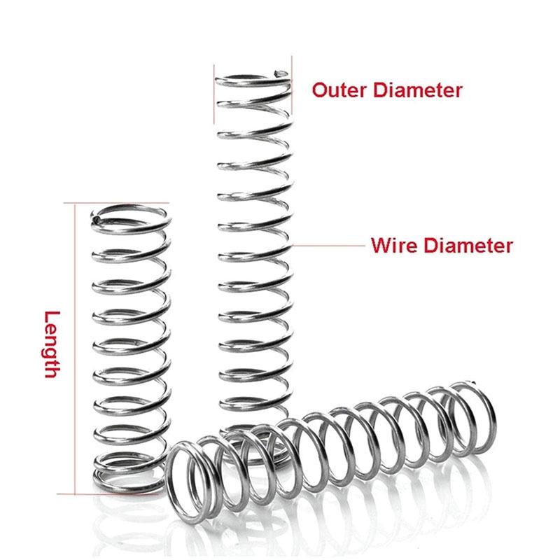 WD 0.7mm, 304 stainless steel Compression Spring Return Position . OD:4-12mm Length 5-100mm,5pcs/10pcs