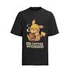 No Coffee, No Workee Kaffee Spruch Anime Bio Baumwolle Herren T-Shirt Pikachu