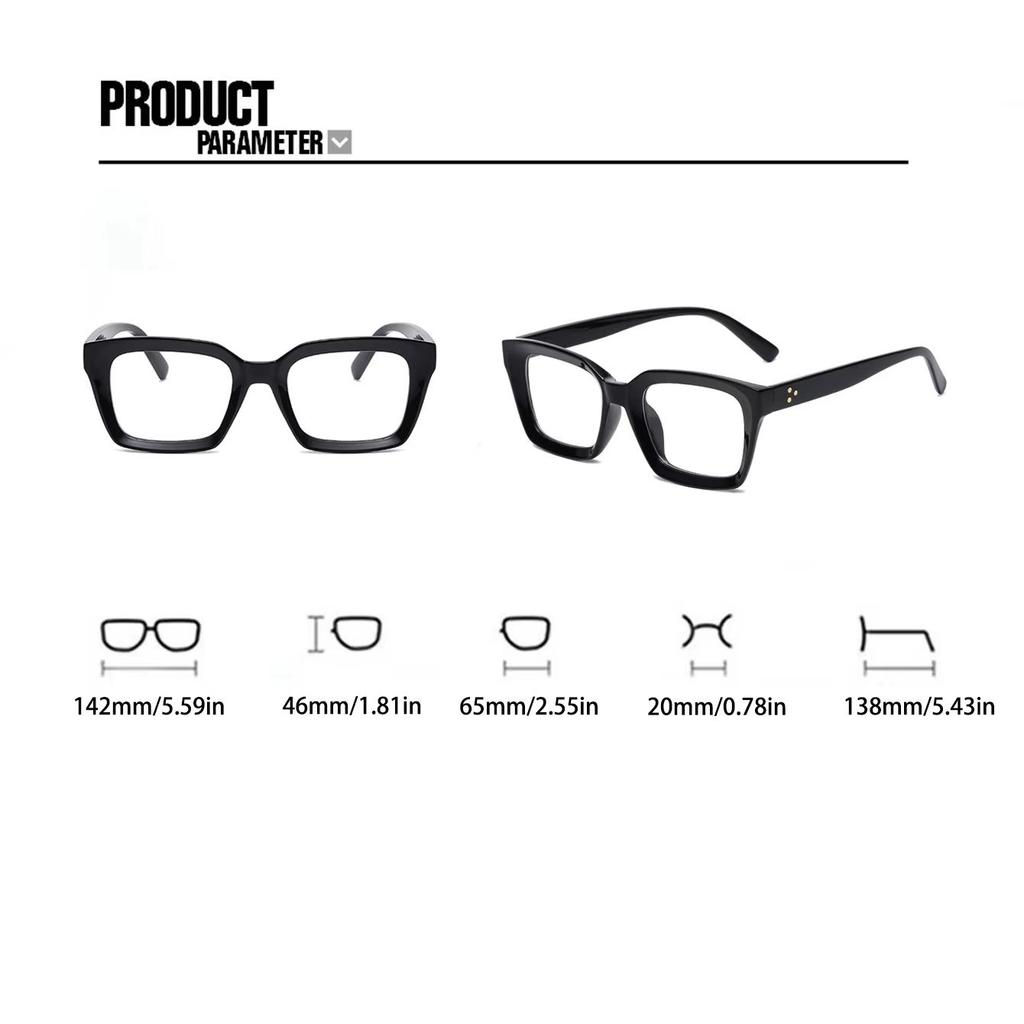 2/3 PCS Women's Square Frame Transparent Glasses Fashion Sunglasses Daily Holiday Decoration Glasses
