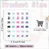 80 Sheets PVC Stickers Flat Round Plan Stickers Mixed Shapes 100x85mm