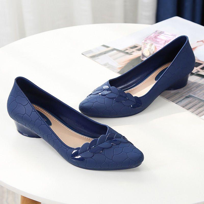 Módní boty v korejském stylu, voděodolné, pro ženy, na léto, s mělkým výstřihem, pro dospělé, pracovní gumové boty pro venkovní nošení, protiskluzové návleky