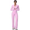 Women's High-Waisted Yoga Set: I-Beam Vest, Wide-Leg Pants, Skin-Friendly Sports Zipper Jacket