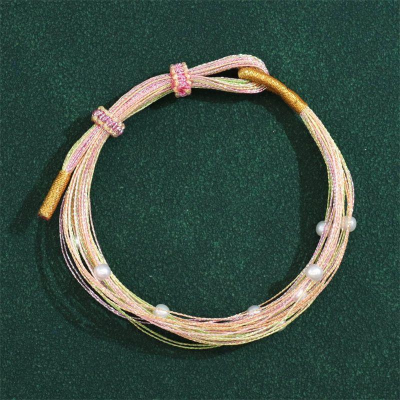 

2025 Новое поступление Фестиваль лодок-драконов Красочный шнур Детский браслет Узел «Цветок персика» Браслет Взрослый Ремешок для ношения Плетёное Готовое изделие Thousand Silk yellow