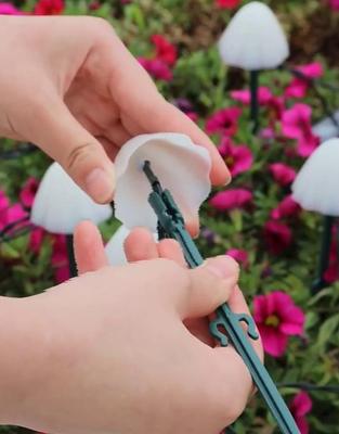 Ghirlanda LED de exterior Lumini solare Ciuperci Impermeabil Peisaj String Lampă pentru gazon Grădină Patio Decorare