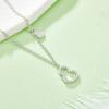 18k Plated 925 Sterling Silver Moissanite Diamond Emerald Gourd Pendant Necklaces For Women Anniversary Gift