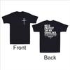 Christian Jesus Need Prayer Tap My Shoulder Front And Back Print Men's T-Shirt