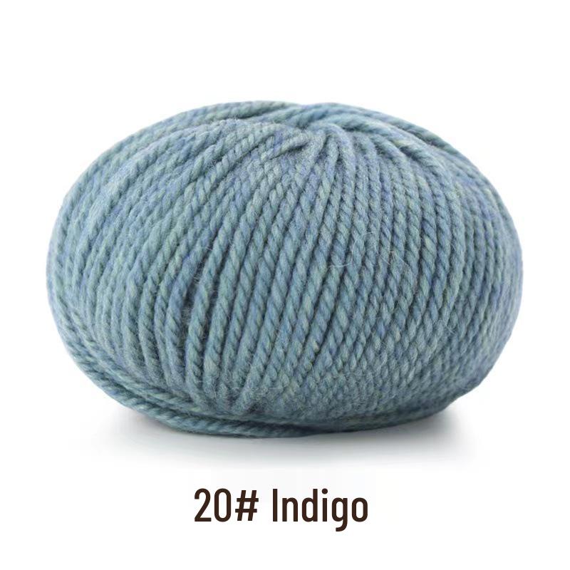 Yak Down 3-Strand Wool Yarn for Hand-Knitted Medium-Thick Sweaters, Cardigans, Scarves, and Hats