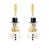Snowflake Snowman Earrings Pearl Xmas Dangle Earrings Exquisite Christmas Earrings  Women