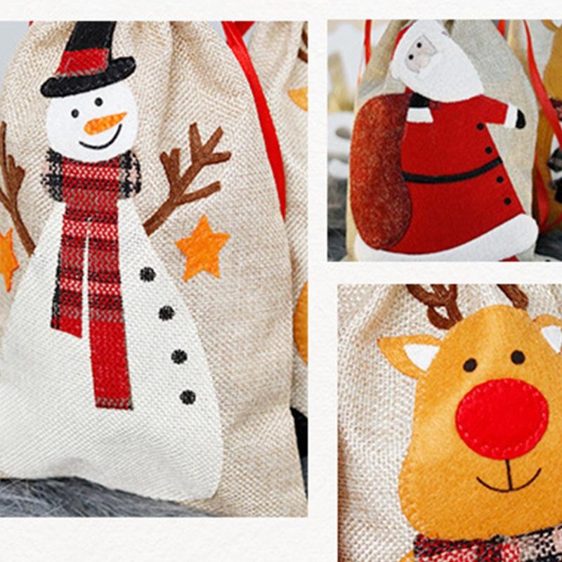 Xmas Gifts Wrapping Bags Candy Bags Christmas Wrapping Bag Party Favors for Creative Photo Props Decor Holiday Supplies