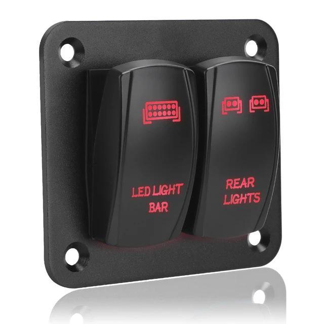 Алюминиевый сплав 2-позиционный переключатель для автофургона, лодки красный