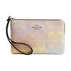 Corner Zip Wristlet 16 Rainbow Classic Logo Corner Faux Leather Wallet Small Women Wallet Sand-Yellow Mixed-Colors CDF28-SVSAS