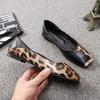 Leopard Print Slip-on Square Toe Shoes for Women Cheap Liquidation Low Price Korean Style Stylish Popular Elegant 39 Woman Flats