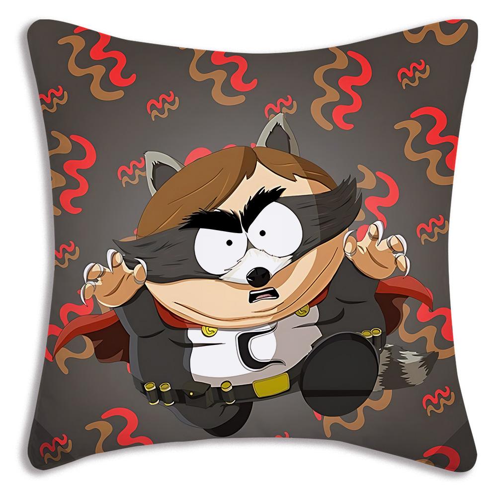 Hot Funny Anime S-Souths Park Pillow Covers Cartoon Sofa Decorative Home Double-Sided Printing Short Plush Cute Cushion Cover