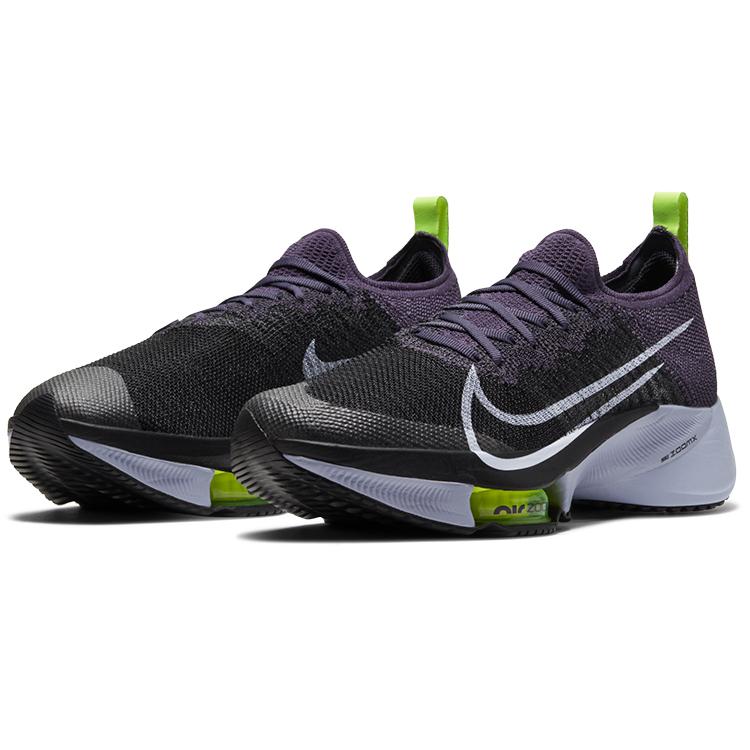 New Nike Air Zoom Tempo Next% Flyknit Dark Raisin Black Volt Women's CI9924-500