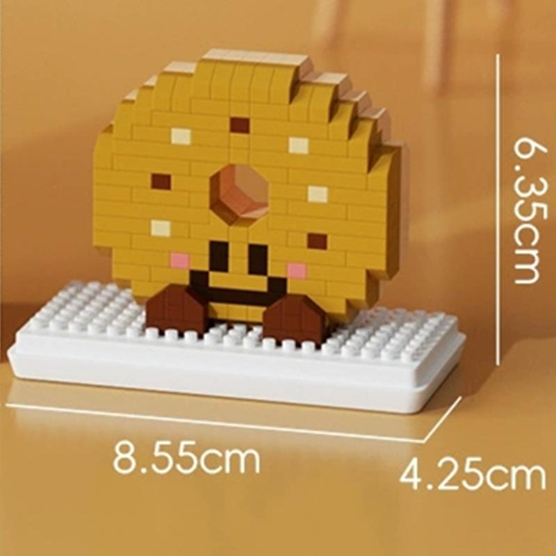 NEW Cute Food Bread Swiss Rolls Baguettes Croissants Sandwiches Toast Building Blocks Kit Girl Bricks Model Kids Toy Children