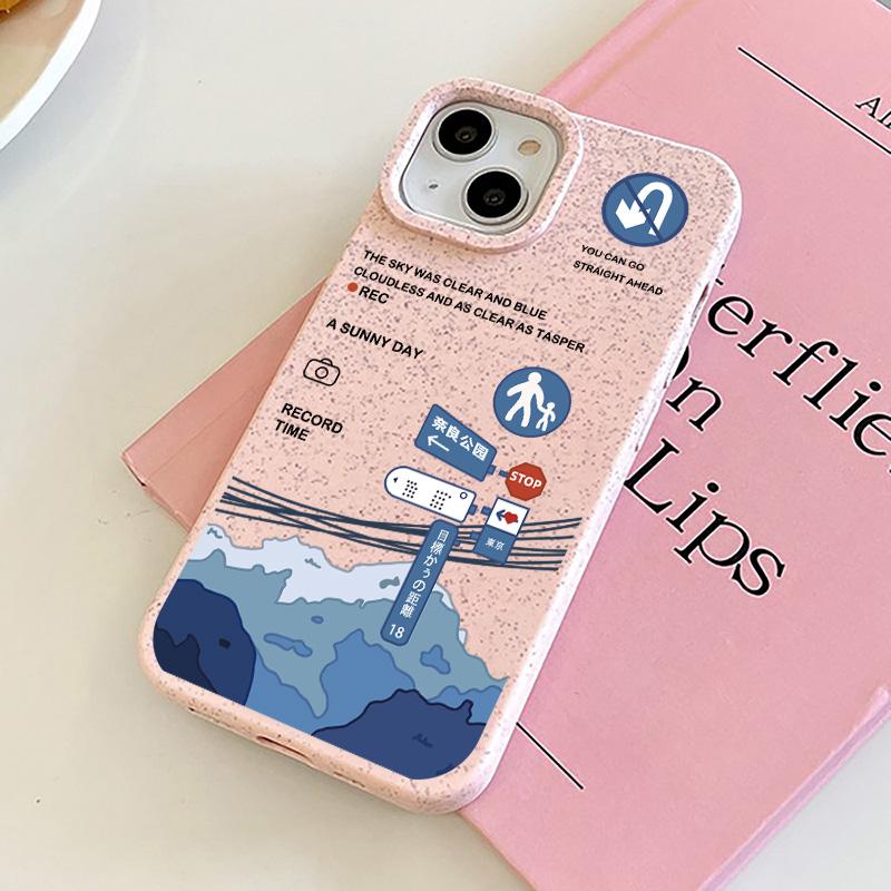 

Чехол для телефона iPhone 16 15 14 13 12 11 Pro Max iPhone 11 13 16 15 14 12 X XS XR 6 7 8 SE iPhone 6 7 8 Plus Разлагаемый чехол из пшеничной соломы iPhone 16 Pro Max розовый