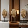 Turtle Carapace on Stand Tabletop Decor Antique-Vintage-Look Bone