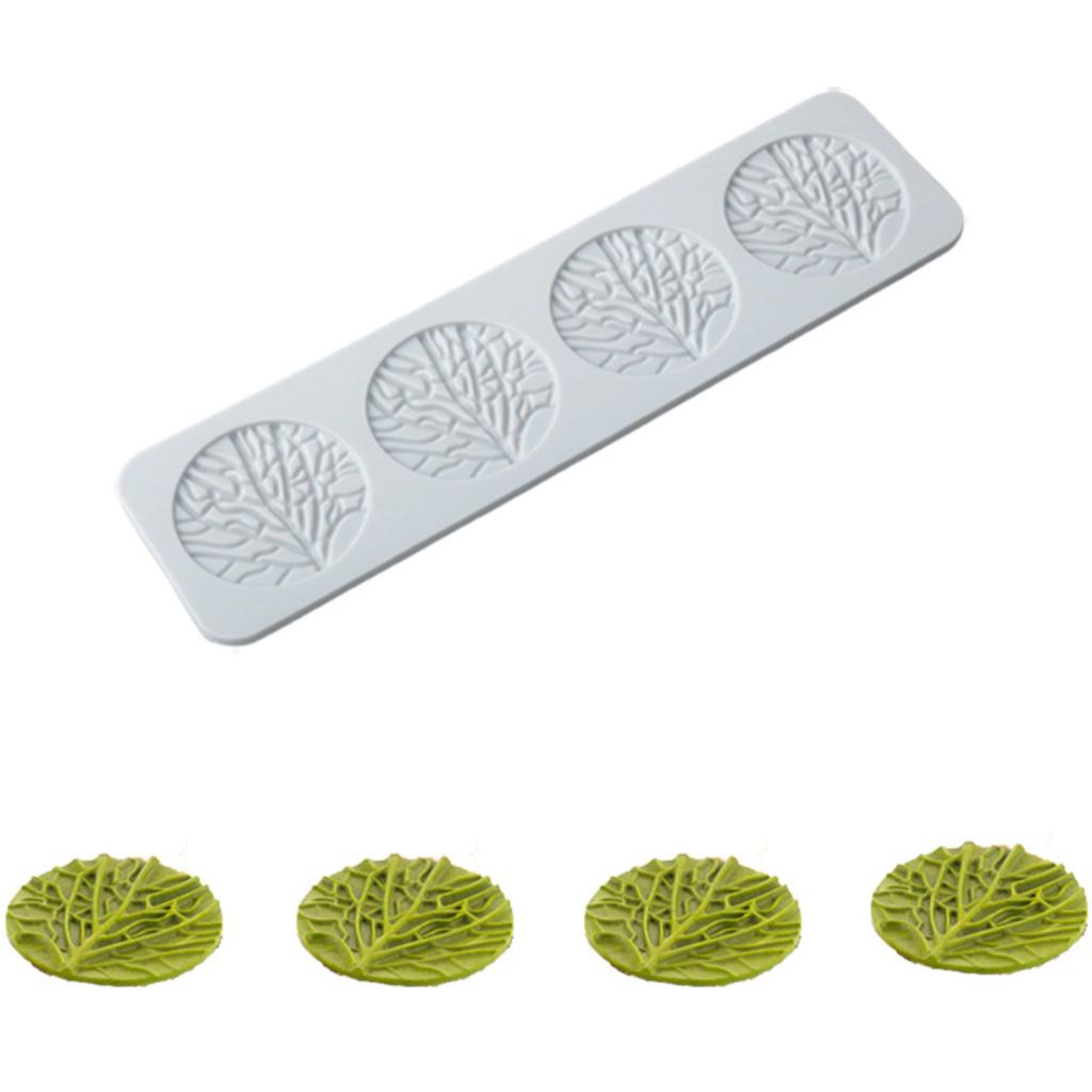 Texture Exquisite Leaf Silicone Cuisine Mold Flower Lace Pad Chocolate Candy Biscuit Baking Mould Apple Pear Ice Tray Cake Decor