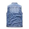 Spring Summer Men's Denim Vests Fashion Turn-Down Collar Cotton Jean Sleeveless Jackets Man Retro Streetwear Party Waistcoats