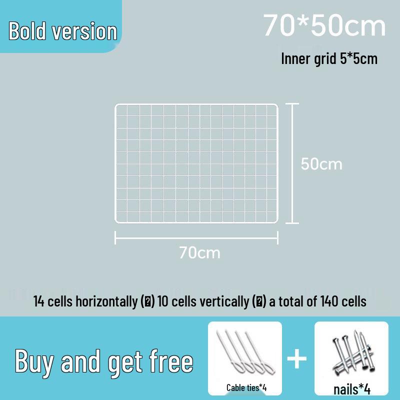 White Wire Mesh Grid Display Rack for Photos & Storage