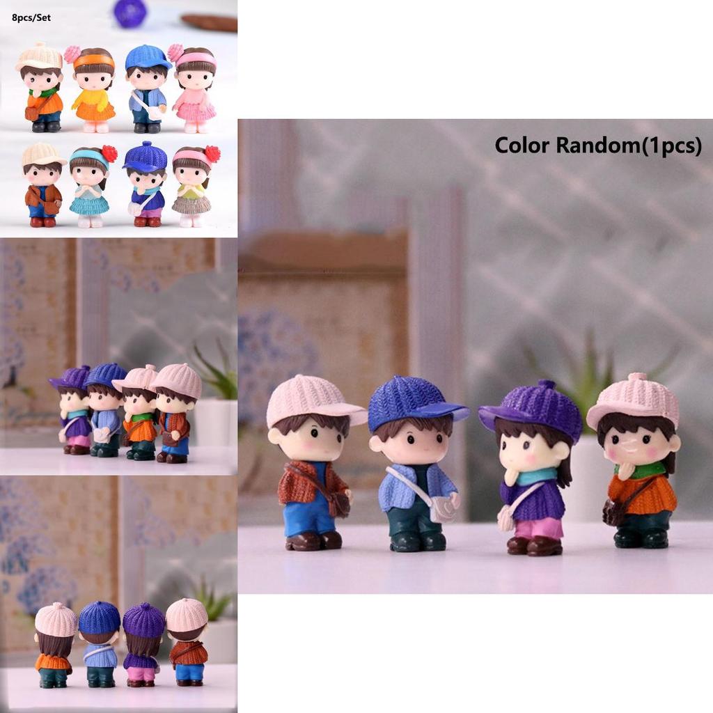 Rozkošné miniaturní figurky páru pro okouzlující pohádkovou zahradu nebo dekoraci domečku pro panenky