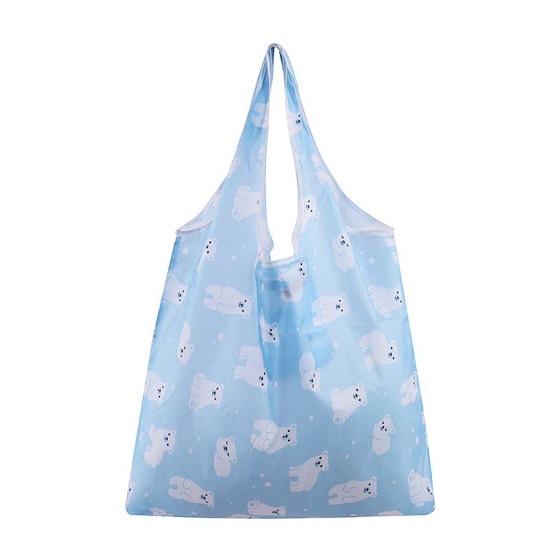 Reusable Shopping Bags Women Foldable Tote Bag Portable Cloth Eco Grocery Bag Folding Large Capacity Fruit Vegetable Handbags