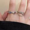 Glazed Chain Star-shaped Opening Ring for Women, Sweet and Cool Style, Five-pointed Star Ring for Index Finger, Design-inspired Finger Ring