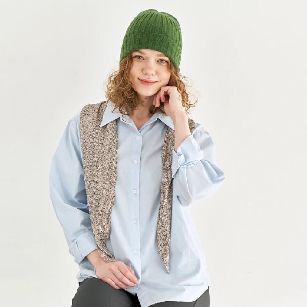 Dal Cashmere Scarf Pleats Small Leaf 2 Colors light gray