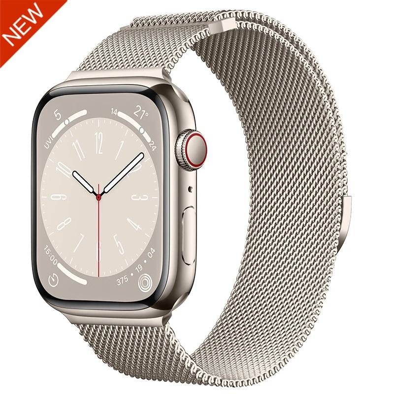 Milanese Loop Band for Apple watch Ultra 9 8 7 6 5 SE 45mm 49mm 44mm/41mm/40mm Metal Magnetic Strap iWatch 11 10 46mm 42mm Band