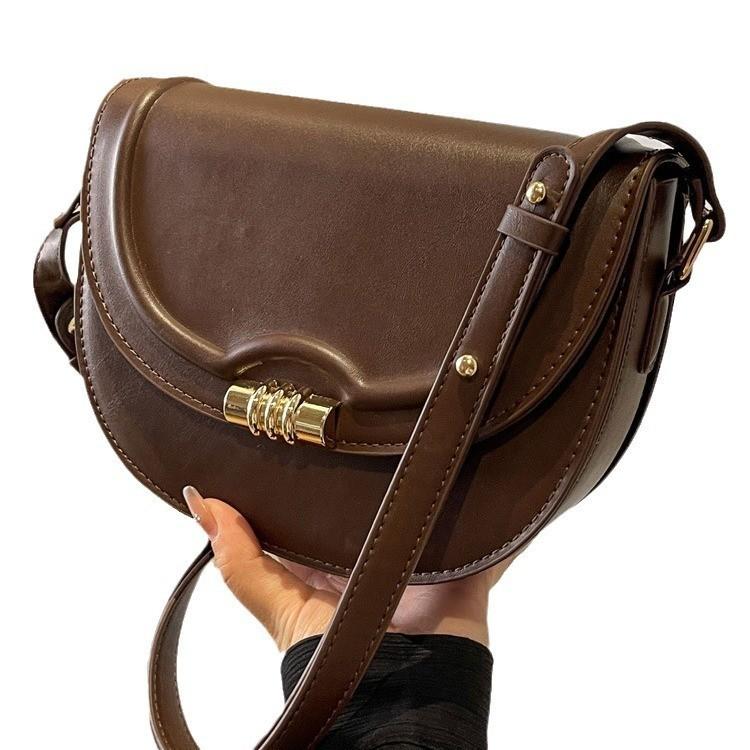 Vintage Saddle Bag 2023 Small Minimalist Shoulder Bag Classic Handbag Crossbody Bag