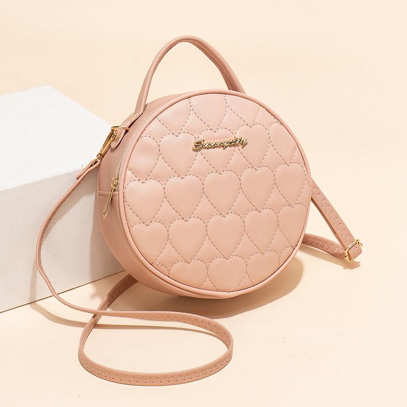 Cozy Up Lingge Bolsa redonda pequena para mulheres Nicho Bolsa transversal de um ombro